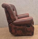 Comfortabele fauteuil Chesterfield stijl verstelbaar, Ophalen, Gebruikt, Chesterfield, 75 tot 100 cm