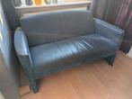 Bank - blauw, 2 zits, Gebruikt, Tweepersoons, 75 tot 100 cm, Rechte bank