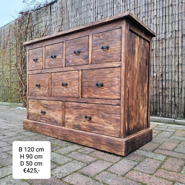 Nieuw! Ladenkast / apothekerskast | Pimpskuorke Ureterp, Huis en Inrichting, Kasten | Ladekasten, Nieuw, Minder dan 100 cm, 100 tot 150 cm