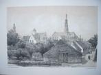 080 / Hulst  / Litho 1876, Antiek en Kunst, Kunst | Litho's en Zeefdrukken, Ophalen of Verzenden