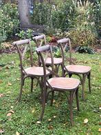 4 houten crossback stoelen farmhouse landelijke stijl, Huis en Inrichting, Stoelen, Ophalen, Bruin, Vier, Hout