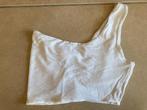 Witte crop top one shoulder S, Kleding | Dames, Tops, Wit, Ophalen of Verzenden, Gedragen, Maat 36 (S)