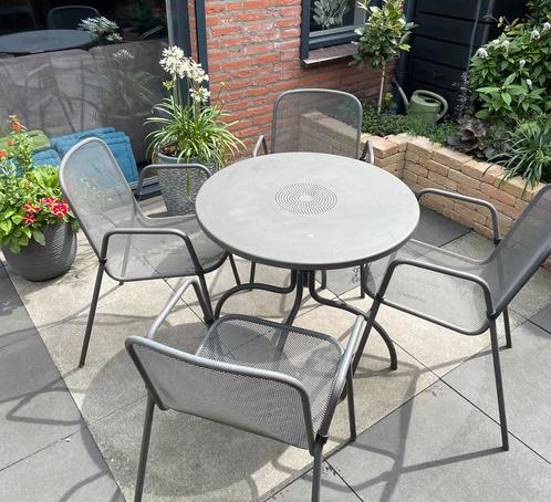 5-Delige Bistroset, Tuin en Terras, Tuinsets en Loungesets, Tuinset, 4 zitplaatsen, Stoel, Ophalen