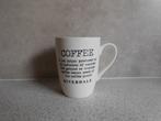 Mok 300 ml. "Coffee" Riverdale, Huis en Inrichting, Keuken | Servies, Ophalen of Verzenden, Zo goed als nieuw, Overige stijlen