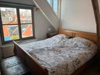 Antiek houten bedombouw 180x200, Ophalen, Gebruikt, Tweepersoons