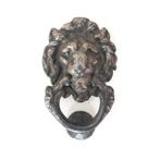 Vintage Gietijzeren Leeuw Deur Klop Dier Thuis Deurklopper, Antiek en Kunst, Ophalen of Verzenden