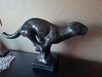 Groot beeld luipaard / panter zwart glasmozaïek, Antiek en Kunst, Ophalen of Verzenden