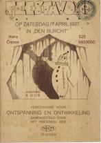 gezocht programma feestavond vereniging ontspanning nrm 1937, Verzenden, Gelezen, Toneel