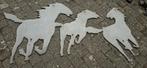 Paarden in galop; bijzonder mooie muurplaat, Ophalen of Verzenden, Beeldje of Figuurtje