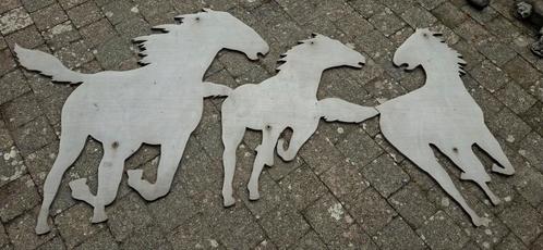 Paarden in galop; bijzonder mooie muurplaat, Verzamelen, Dierenverzamelingen, Beeldje of Figuurtje, Ophalen of Verzenden