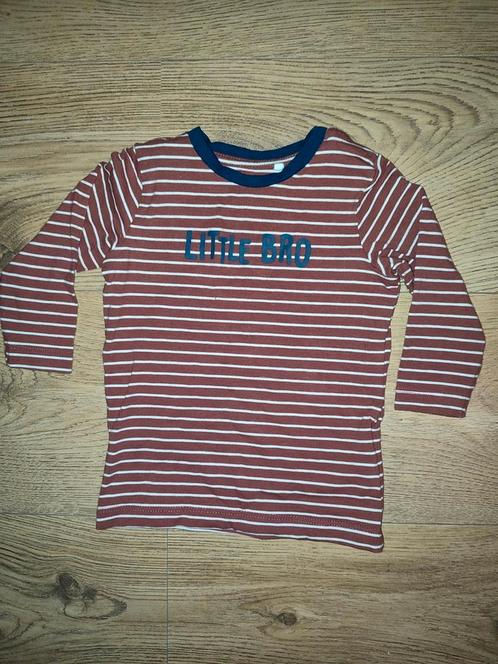 Shirtje Little Bro maat 68 Name it, Kinderen en Baby's, Babykleding | Maat 68, Zo goed als nieuw, Jongetje, Shirtje of Longsleeve