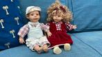 2 vintage poppen jongen en meisje, Verzamelen, Poppen, Ophalen of Verzenden, Gebruikt, Pop