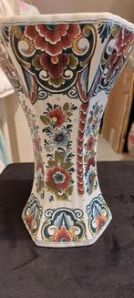Grote vaas/polychroom/Delfs vaas/ handwerk/AMARYLIS VAAS, Antiek en Kunst, Antiek | Vazen, Ophalen of Verzenden