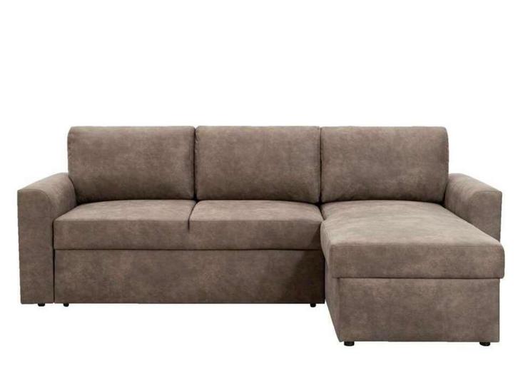 Hoekbank slaapbank met opbergruimte, Huis en Inrichting, Banken | Bankstellen, Zo goed als nieuw, Vierpersoons of meer, Stof, Ophalen