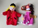 Hema Handpoppen Set - Paard & Ruiter, Ophalen of Verzenden, Zo goed als nieuw, Paard