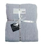 100% linnen hoeslaken 180x200 Blauw Mêlee, Blauw, Hoeslaken of Sloop, Ophalen of Verzenden, Nieuw