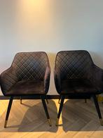 2 eetkamerstoelen, Huis en Inrichting, Stoelen, Ophalen, Overige materialen, Twee, Zwart