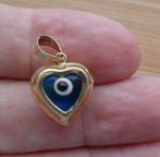 14 karaat 585 gouden hanger met boze oog [1124], Verzenden, Zo goed als nieuw, Goud, Goud