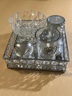 Mooi dienblad met kaarsenhouders, Ophalen of Verzenden, Zo goed als nieuw, Vierkant, Overige materialen
