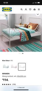 Meegroei bed metaal wit IKEA Minnen, Ophalen of Verzenden