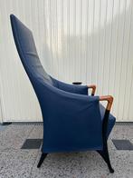 Giorgetti Progetti 64240 Highback chair fauteuil  leer blauw, Ophalen, Gebruikt, Nvt, Nvt