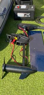 Elektrische buitenboordmotor Amarew 48lbs + 110Ah accu, Ophalen, Gebruikt