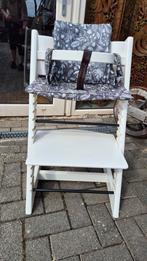 Stokke Meegroeistoel met Zitverkleiner & Kussen, Ophalen of Verzenden, Zo goed als nieuw, Meegroeistoel, Stoelverkleiner