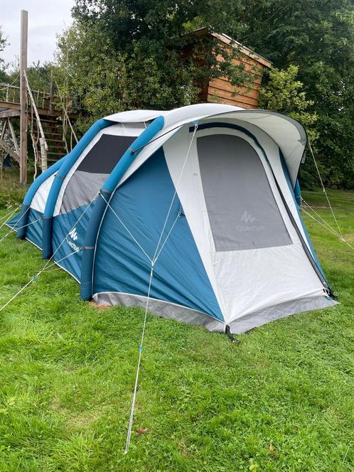 Decathlon opblaastent 4.1 F&B incl. luifel, Caravans en Kamperen, Tenten, tot en met 4, Gebruikt, Ophalen