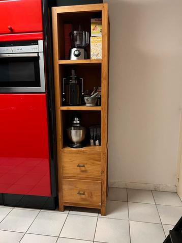 Teakhouten Boekenkast - Z.G.A.N. - 200x50x40 beschikbaar voor biedingen