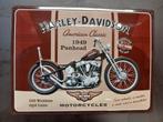 Harley-Davidson 1949 Panhead Emaille Reclamebord, Ophalen of Verzenden