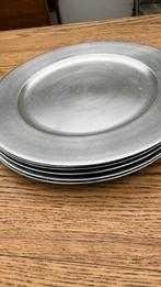 Onderborden kunststof zilverkleur bloemstuk doorsnee 33 cm, Ophalen of Verzenden, Overige materialen, Overige stijlen