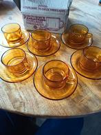 6 Retro thee / koffie kopjes van  Vereco France, Antiek en Kunst, Ophalen of Verzenden