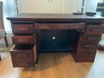 Oud houten bureau met inktpot, Ophalen of Verzenden