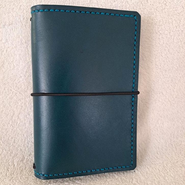 Travelers notebook B6 slim, met pockets, leder Angie Leather, Diversen, Agenda's, Zo goed als nieuw, Ophalen of Verzenden
