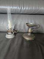 2 vintage kandelaars voor maar 7 euro, Ophalen of Verzenden, Gebruikt, Overige materialen, Minder dan 25 cm