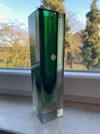 Murano Sommerso vaas groen, Ophalen of Verzenden