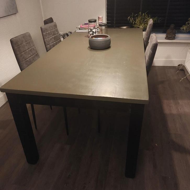Eettafel, Huis en Inrichting, Tafels | Eettafels, Gebruikt, 50 tot 100 cm, 200 cm of meer, Vijf personen of meer, Rechthoekig