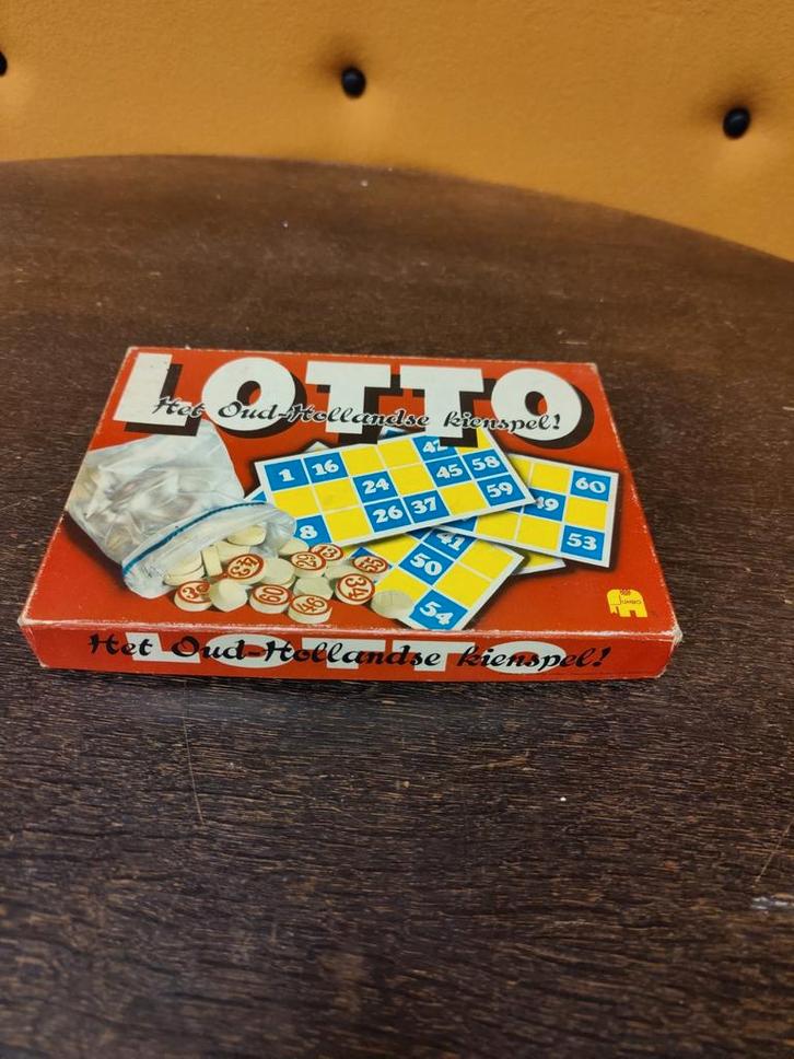 Lotto - Het Oud-Hollandse kienspel (Jumbo, jaren '50), Hobby en Vrije tijd, Gezelschapsspellen | Overige, Zo goed als nieuw, Ophalen of Verzenden