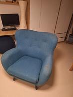 Fauteuil / Stoel Viborg - stof - turquoise, Ophalen, Gebruikt, 75 tot 100 cm, 75 tot 100 cm