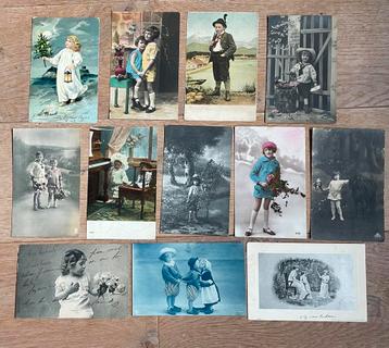 Kinderkaarten, 12 stuks, (in)gekleurd en zwart/wit beschikbaar voor biedingen