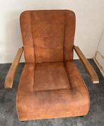 Fauteuil met Houten Armleuningen, Ophalen, Gebruikt, Hout, 75 tot 100 cm