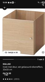 3x  Ikea Kallax  inzet met deur  33x33 cm, Ophalen