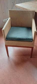4  rieten eetkamerstoelen Jan de Bouvrie, Ophalen, Gebruikt, Overige kleuren, Riet of Rotan