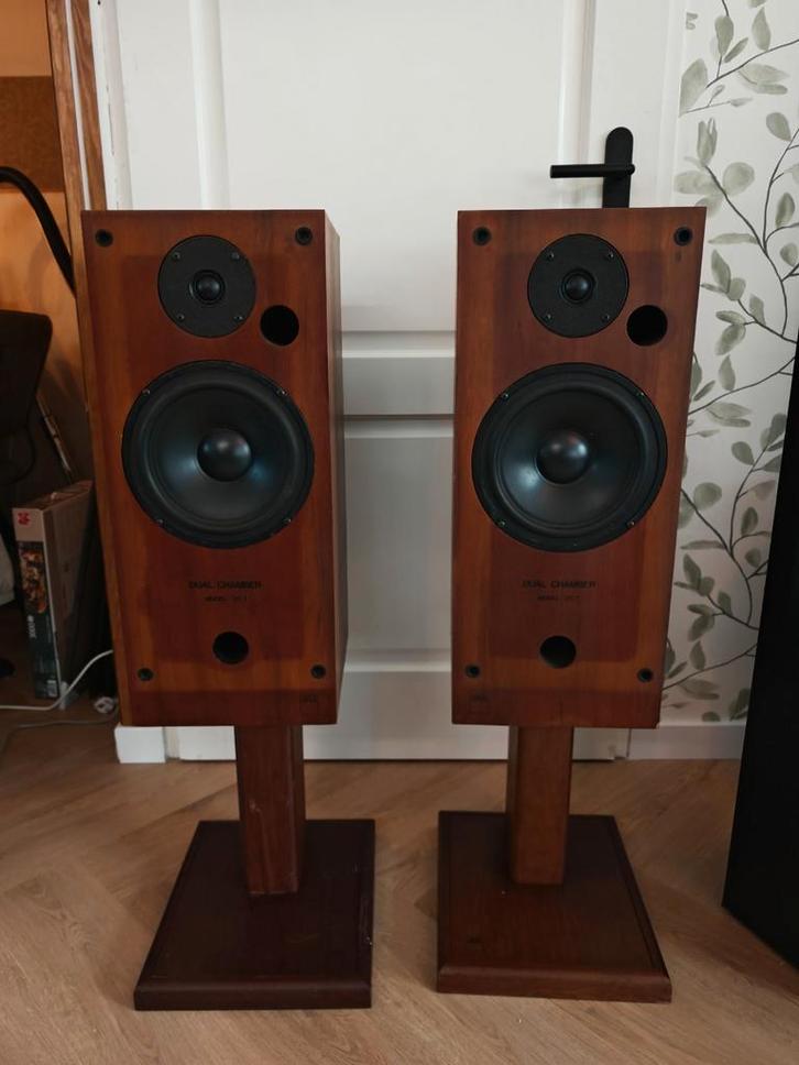 JRA DC1 Dual Chamber, vintage tweeter /woofer, Audio, Tv en Foto, Luidsprekers, Gebruikt, Front, Rear of Stereo speakers, 60 tot 120 watt