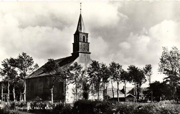 Tinallinge, Herv. Kerk - ongelopen, Verzamelen, Ansichtkaarten | Nederland, Ongelopen, Noord-Brabant, Voor 1920, Ophalen of Verzenden