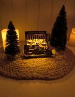 Hollands Kersttafereel: Schaatsen & Sleeën slijpenp, Gebruikt, Ophalen of Verzenden, Minder dan 25 cm, Crème