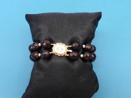 Carneolen armband met gouden slot en gouden bolletjes    D13, Sieraden, Tassen en Uiterlijk, Antieke sieraden, Armband, Overige materialen