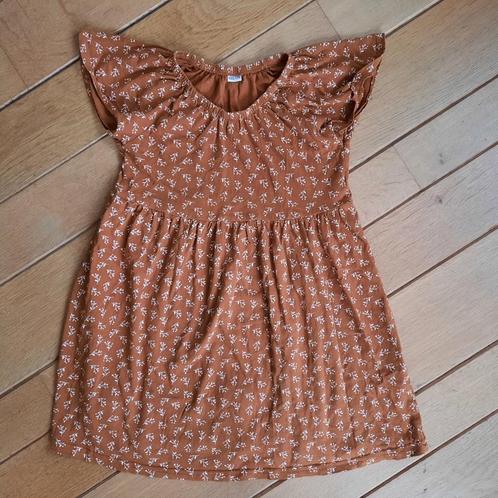 Jurk roest bruin beige takjes maat 122/128 - nieuw -, Kinderen en Baby's, Kinderkleding | Maat 122, Nieuw, Meisje, Jurk of Rok