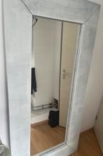 Grote spiegel (whitewash geschilderd), Gebruikt, 125 cm of meer, Ophalen of Verzenden, Minder dan 100 cm