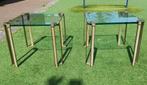 Set van 2 Peter Ghyczy sidetables t24 jaren 70, Huis en Inrichting, Ophalen, Gebruikt, Rechthoekig, Glas